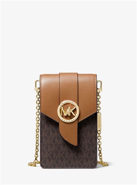 michael kors small chain phone crossbody|michael kors phone wallet crossbody.